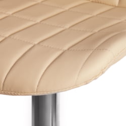 Стул барный AVIONIC (mod. KY712A) металл/экокожа, 45*53*86-107 см, бежевый/хром