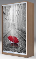 Шкаф купе 2-ух дверный Хит-24-14-77 Париж Ясень шимо темный