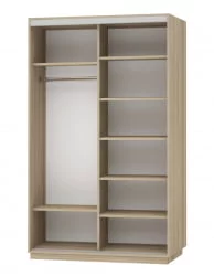 Шкаф-купе двухдверный Экспресс Дуо 1600х2400h Белая орхидея/Дуб сонома