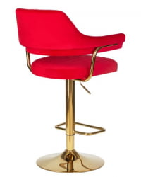 Стул барный DOBRIN CHARLY GOLD (красный велюр (MJ9-45)) 2 шт