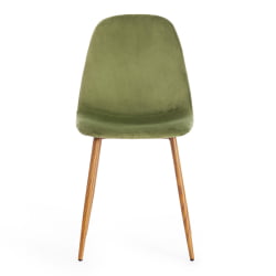 Металлический стул BREEZE (mod. 4724) вельвет/металл, 44 х 53 х 87 см, Green (зеленый) HLR54 / натуральный
