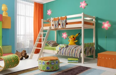 Двухъярусная кровать Соня Вариант 10 с наклонной лестницей
