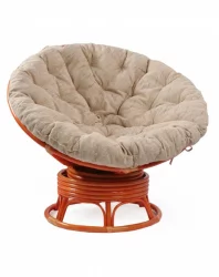 Кресло-качалка Papasan ROCKER MI-004 с подушкой Коньяк