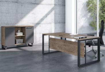 Стол руководителя ENIO EST 189 Кария Пальмира/Антрацит