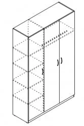 Шкаф трехстворчатый KWD 1345 Дуб сонома светлый