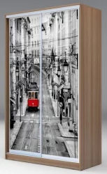 Шкаф-купе коричневый Хит-24-14-77 Лондон Ясень шимо темный