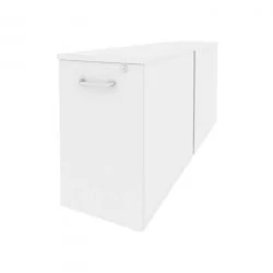 Тумба двойная низкая выдвижная приставная / опорная ОНИКС О.ВТПО-2.8 Белый Бриллиант / ONIX O.VTPO-2.8