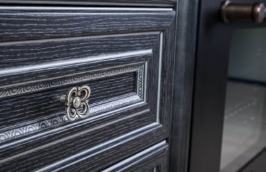 Тумба кухонная 800 с 2 ящиками ЛЮКС (4) Италия ЛД 275.926.000 Черный Дуб темный