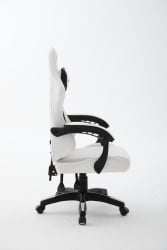 Кресло спортивное TopChairs Phantom бело-черный