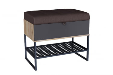 Банкетка 600 Фиджи ЛД 659.360.000 Дуб золотой Антрацит