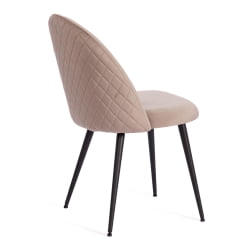 Стул MONRO (mod. 5144) металл/вельвет, 51x56x84 см, серо-бежевый (HLR-9)/черный