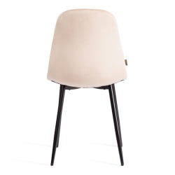 Металлический стул BREEZE (mod. JSC-58) Велюр/металл , 44 х 53 х 86 см, creamy (кремовый) HLR 5 / черный