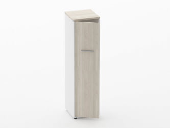 Шкаф 3 узкий закрытый, 1 дверь Deka 10.16.14Л Дуб Сантана светлый/Белый