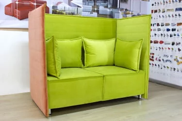 Диван двойной Нэтворк модуль В с высокой спинкой Салатовый-Коралловый