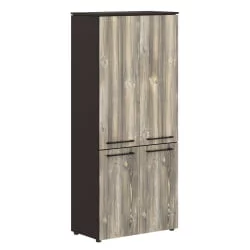 Шкаф с глухими средними и малыми дверьми MHC 85.3 Дуб Базель/Венге Магия