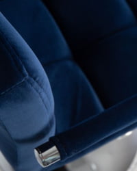 Стул барный DOBRIN KRUGER ARM (синий велюр (MJ9-117))