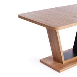 Раздвижной стол VOX ЛДСП, 132-172x85x75,5 см, Дуб артисан/Графит