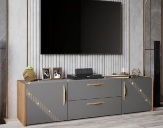 ТВ тумба Монако 605.03 Дуб Вотан Оникс Графит