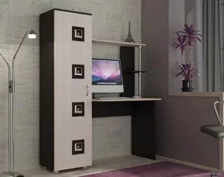 Стол компьютерный Юниор 2 Венге/Дуб молочный