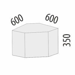 Антресоль угловая (лев/прав) Бруклин 101.108.1