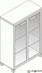 Шкаф для документов Л.Ш-4С Орех