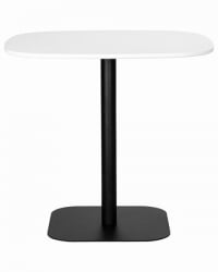 Обеденный стол DOBRIN OTIS (белая столешница, черное основание)