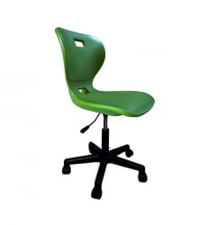 Стул мобильный на колесиках регулируемый АУРА Г (рост 6) Зеленый/Каркас черный / AURA G