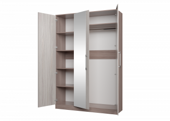 Шкаф трехстворчатый Морис 3 Ясень шимо темный Ясень шимо светлый