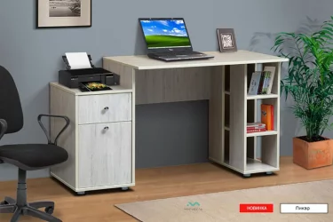 Письменный стол с полками и ящиками СП Венге