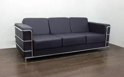 Диван четырехместный Кватро (три подушки) экокожа Domus Antracite