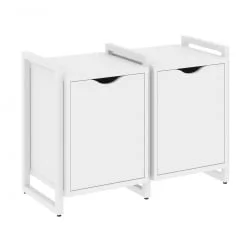 Тумба на регулируемых опорах наборная. Вариант №2 LOFT VR.L-TN-2.O Металл белый Белый Бриллиант