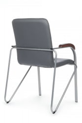 Офисный стул Самба с деревянными подлокотниками SMB-02 Серый