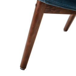 Кресло Хайбэк синий/т.орех