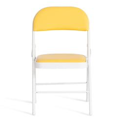 Складной стул FOLDER (mod. 3022G) каркас: металл, сиденье/спинка: экокожа, 46.5 х 47.5 х 79 см, yellow (желтый) / white (белый)