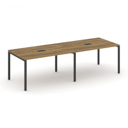 Стол переговорный (2 столешницы) CОНCЕПТ CН.ПРГ-024 Сандал Янтарный Антрацит / CONCEPT CN.PRG-024