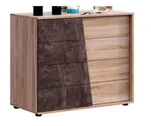 Комод Санремо КМ-005 Дуб сонома светлый Ателье темное