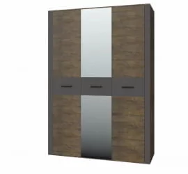 Шкаф трехдверный Куба ШР-3 с зеркалом Таксус Вольфрам