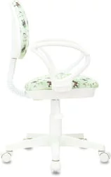 Кресло детское Бюрократ KD-3/WH/ARM/HORSE-GN