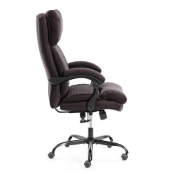 Кресло руководителя Chief metalBL кож/зам/ткань, коричневый/коричневый стеганный, 36-36/36-36 стеганный/TW-24