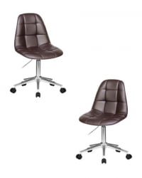Офисное кресло для персонала ДОБРИН МОНТЙ (коричневый) 2 шт / DOBRIN MONTY