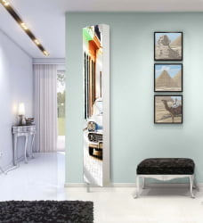 Поворотный зеркальный шкаф Lupo Art Белый