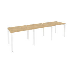 Рабочая станция на П-образном м/к ОНИКС О.МП-РС-3.1.7 Тиквуд Светлый/Белый / ONIX O.MP-RS-3.1.7