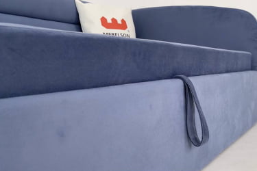 Односпальная кровать с подъемным механизмом Альба (Софа) КМ.S-16 топаз (велюр)