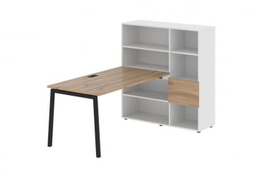 Рабочая станция EDIS ELRST 1215 Дуб Денвер светлый Черный Белый