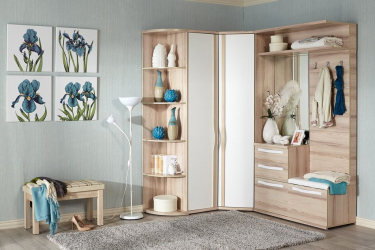 Прихожая в коридор классическая Марта ЛД №1 Белый Дезира Эш