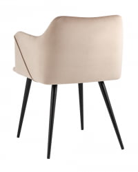 Стул с подлокотниками Джоэл велюр Бежевый