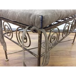 Банкетка Ариадна кованая с набивной подушкой