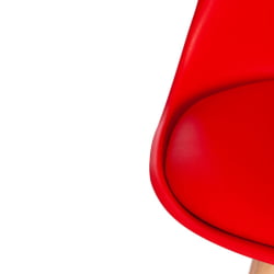 Стул TULIP (mod. 73) / 1 шт. в упаковке дерево/пластик/ПУ, 48.5*52.5*83cм, красный