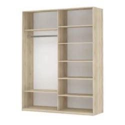 Белый шкаф-купе с зеркалом Прайм 1400 Зеркало/Зеркало Белый снег