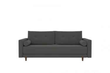 Диван прямой Санднес (Berhouse) Цвет фасада: Серый велюр; Тип: Прямой; Материал фасада: Металл/Велюр